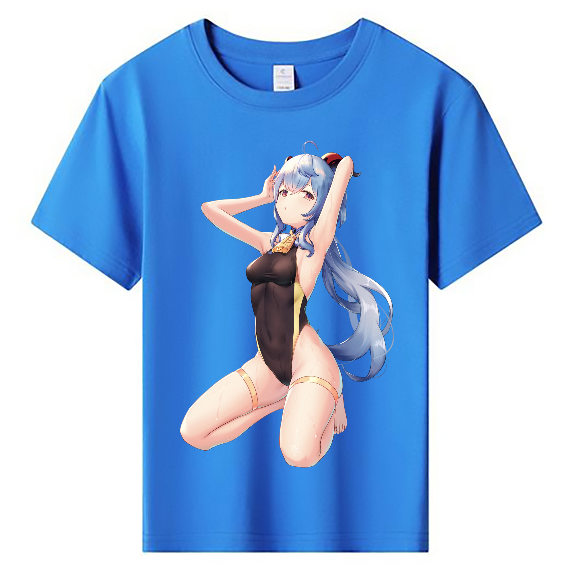 げんし神 甘雨 かんう genshin Ganyu 綿100％キッズTシャツ（フロントプリント）